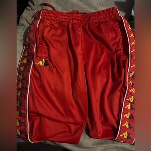 red kappa pants